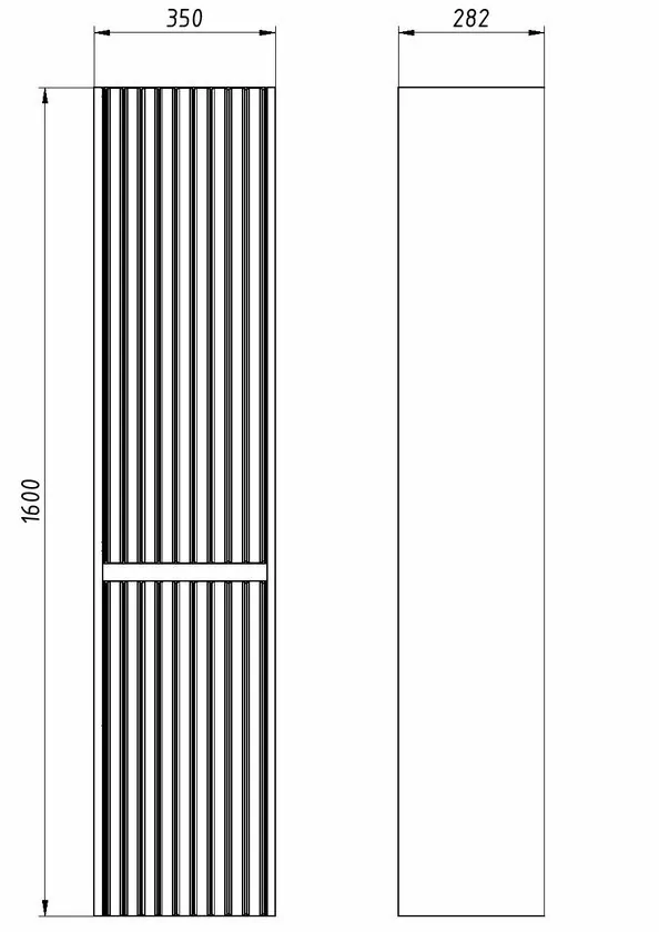 Пенал Асб-мебель Мирано 35 R подвесной, слоновая кость/шиншилла серая