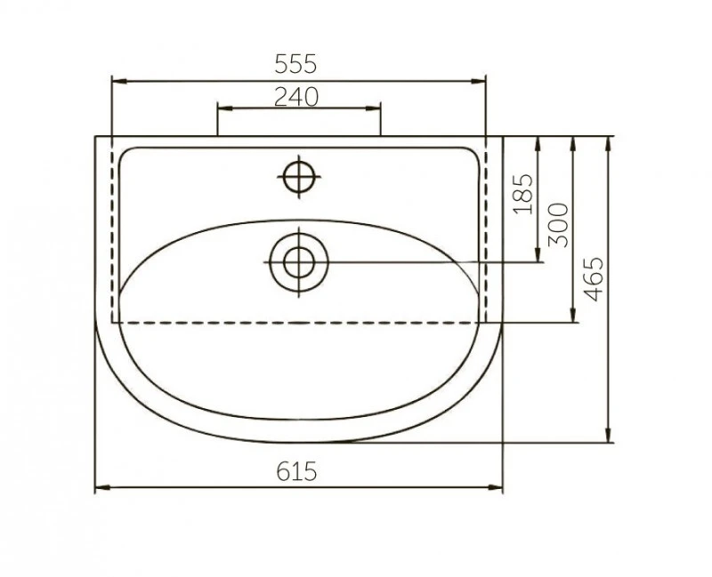 Тумба Emmy Агата с раковиной Уют 60 напольная, 2 двери, белая