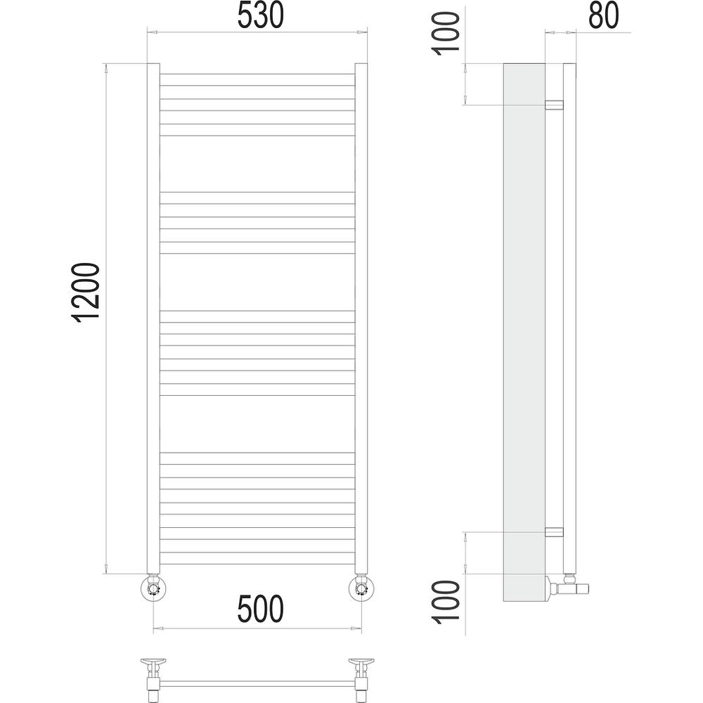 Полотенцесушитель водяной Terminus Грета П15 50х120