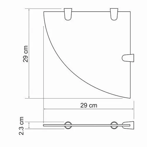 Полка WasserKraft K-533 хром