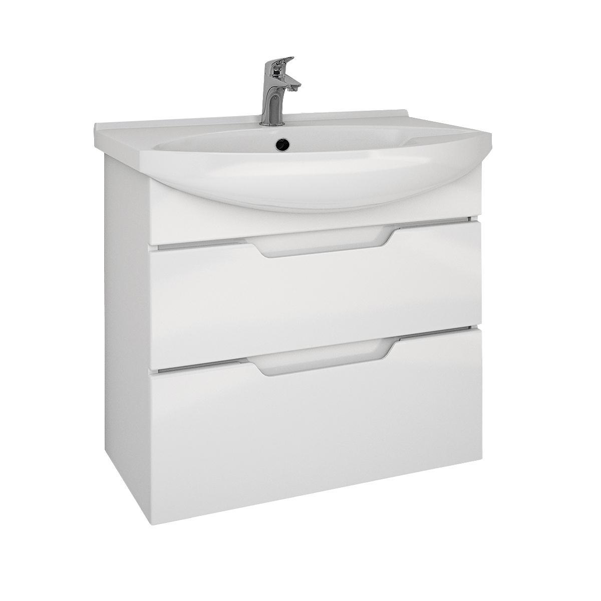 Тумба с раковиной напольная Dreja Laguna Plus 65 см, белый