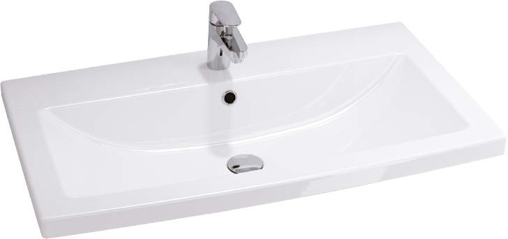 Тумба подвесная Vigo Geometry 80 с раковиной Neo 80, бетон