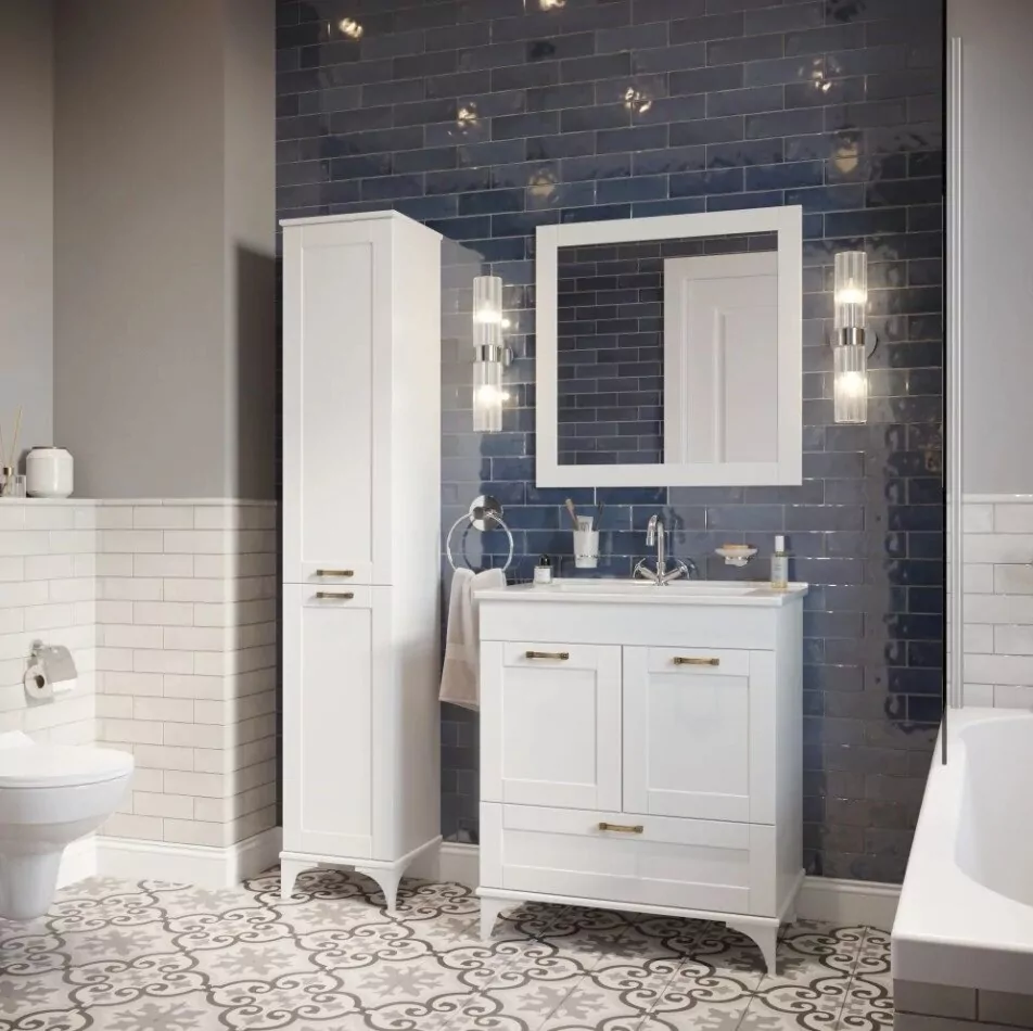 Пенал Sanflor Ванесса 35 L напольный, белый