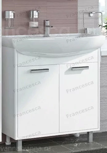 Тумба с раковиной Francesca Eco 80 напольная, белая