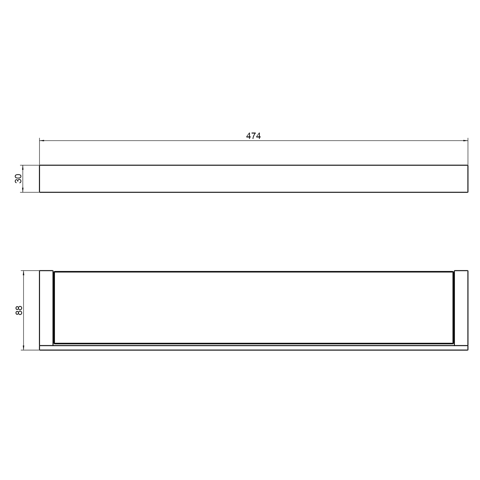 Полка в ванную стеклянная Timo Petruma 15272/18 черное золото