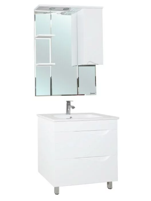 Зеркало-шкаф Bellezza Эйфория 80 R свет, белый