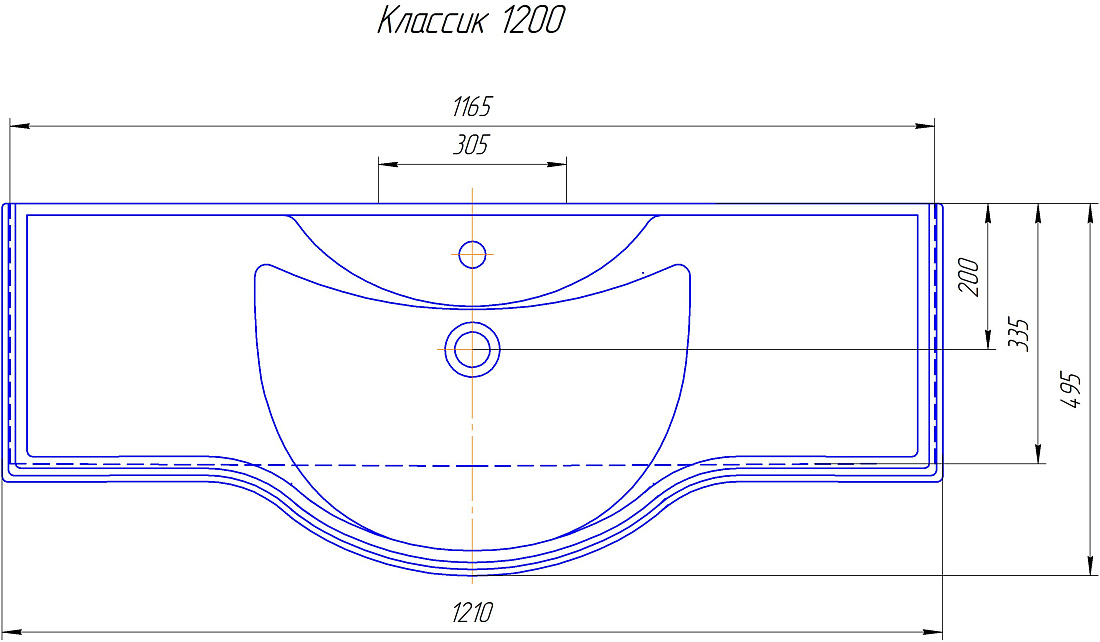 Тумба с раковиной Francesca Империя 120 напольная, 2 ящика, 4 двери, венге