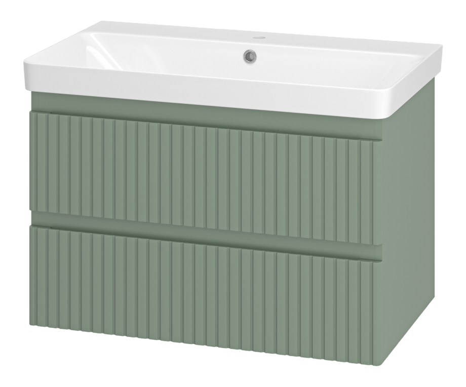 Тумба с раковиной Brevita Victory 80 подвесная, зеленый
