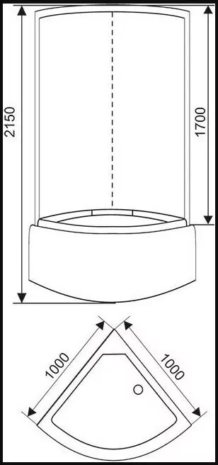 Душевая кабина Arcus S-23G 100x100