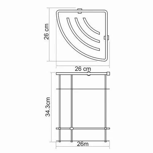 Полка WasserKraft K-522 хром