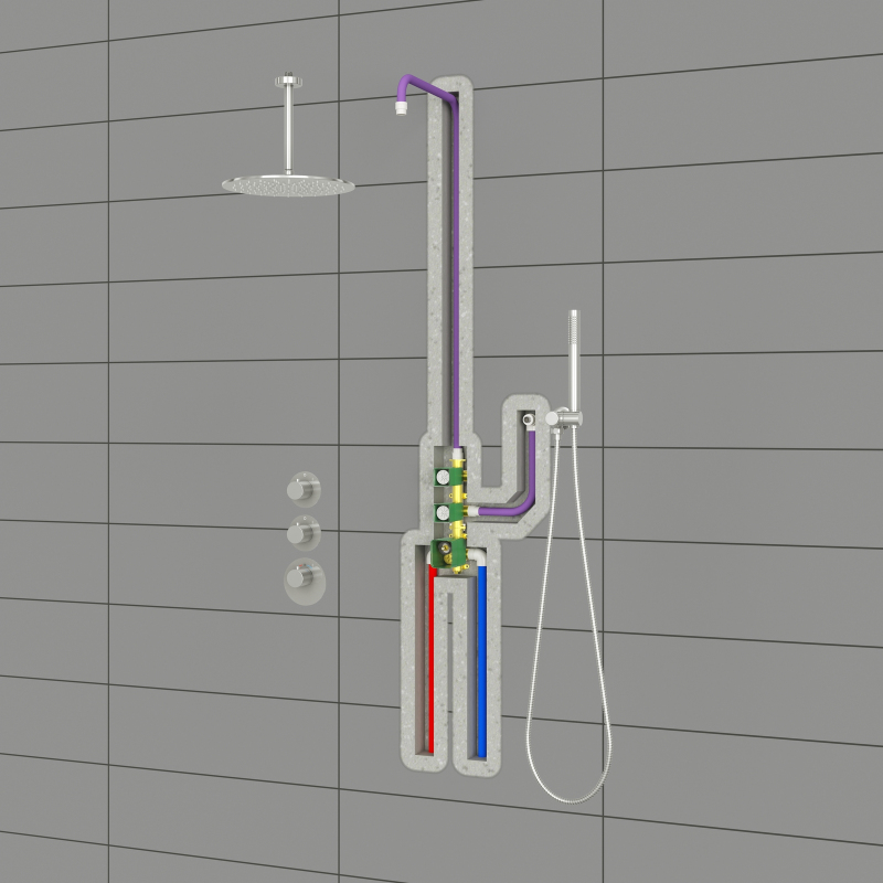 Душевая система встроенная с термостатом Timo Saona SX-2399/00SM хром