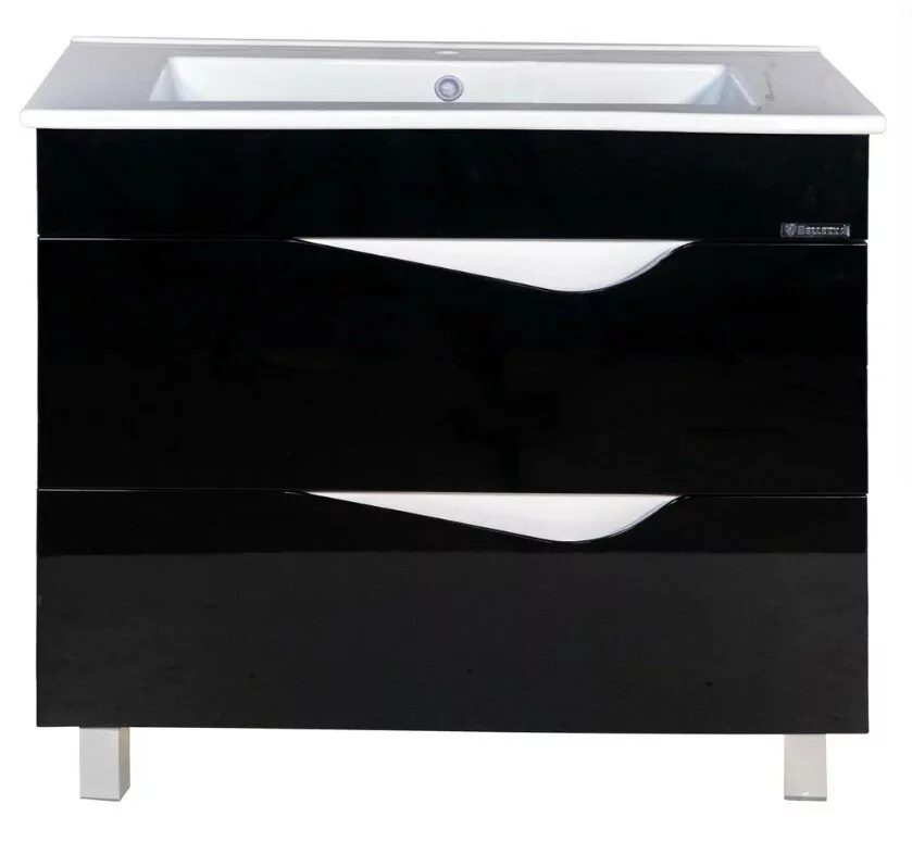Тумба с раковиной Bellezza Эйфория 105 напольная, черная