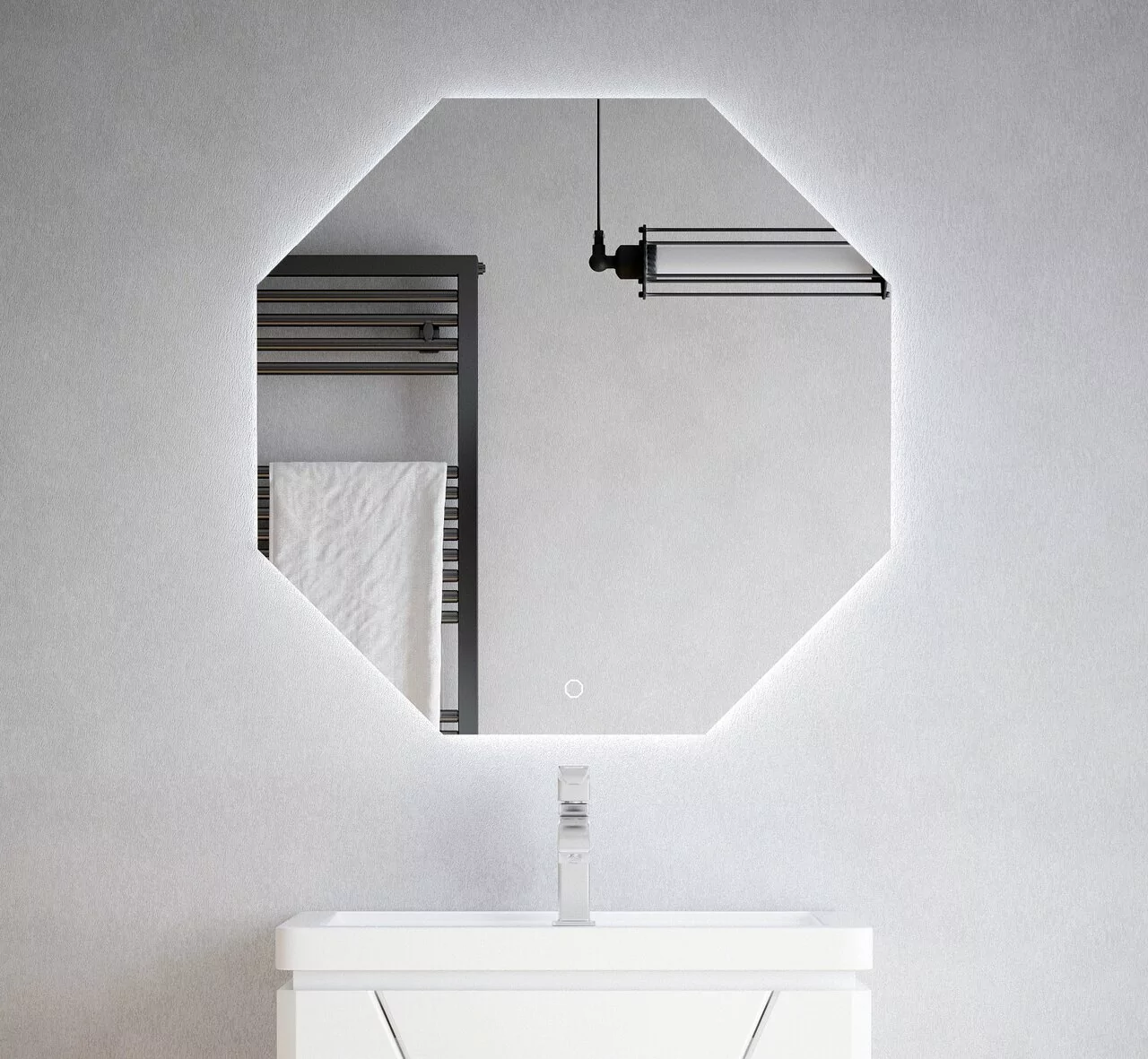 Зеркало Corozo Каре 700х700 V свет, сенсор