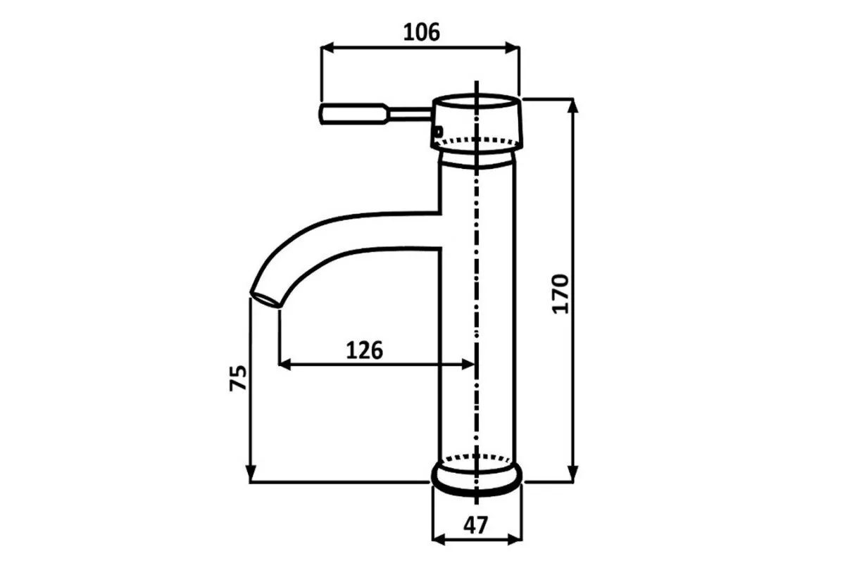 Смеситель для раковины ALMAes Sona TVZ-0905 черный матовый