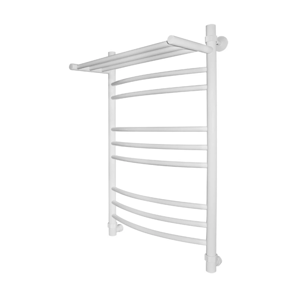 Полотенцесушитель водяной Energy Prestige Modus 800x500 белый матовый, лесенка с полкой, нержавеющая сталь от магазина Vanna-Vanna.ru!
