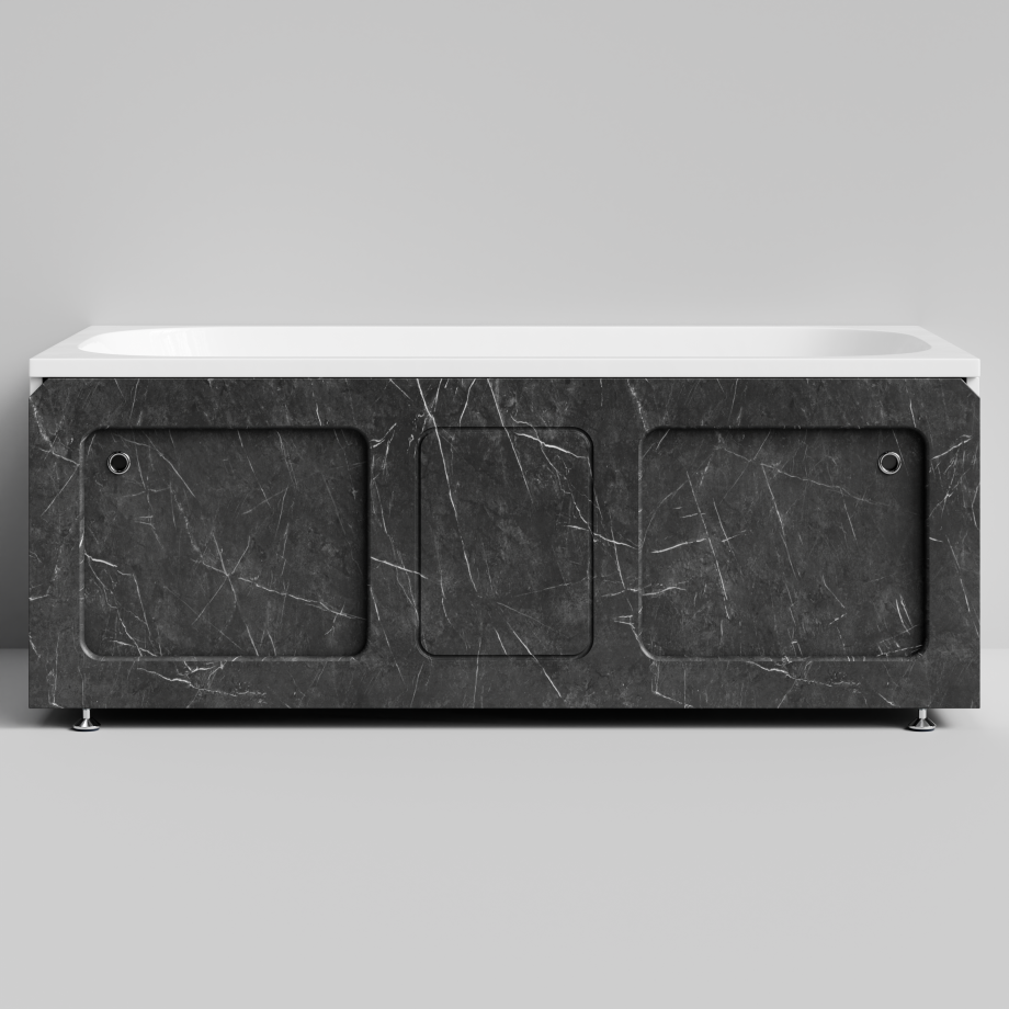 Экран под ванну Vod-ok Хит 150 раздвижной Мрамор Графит софт тач