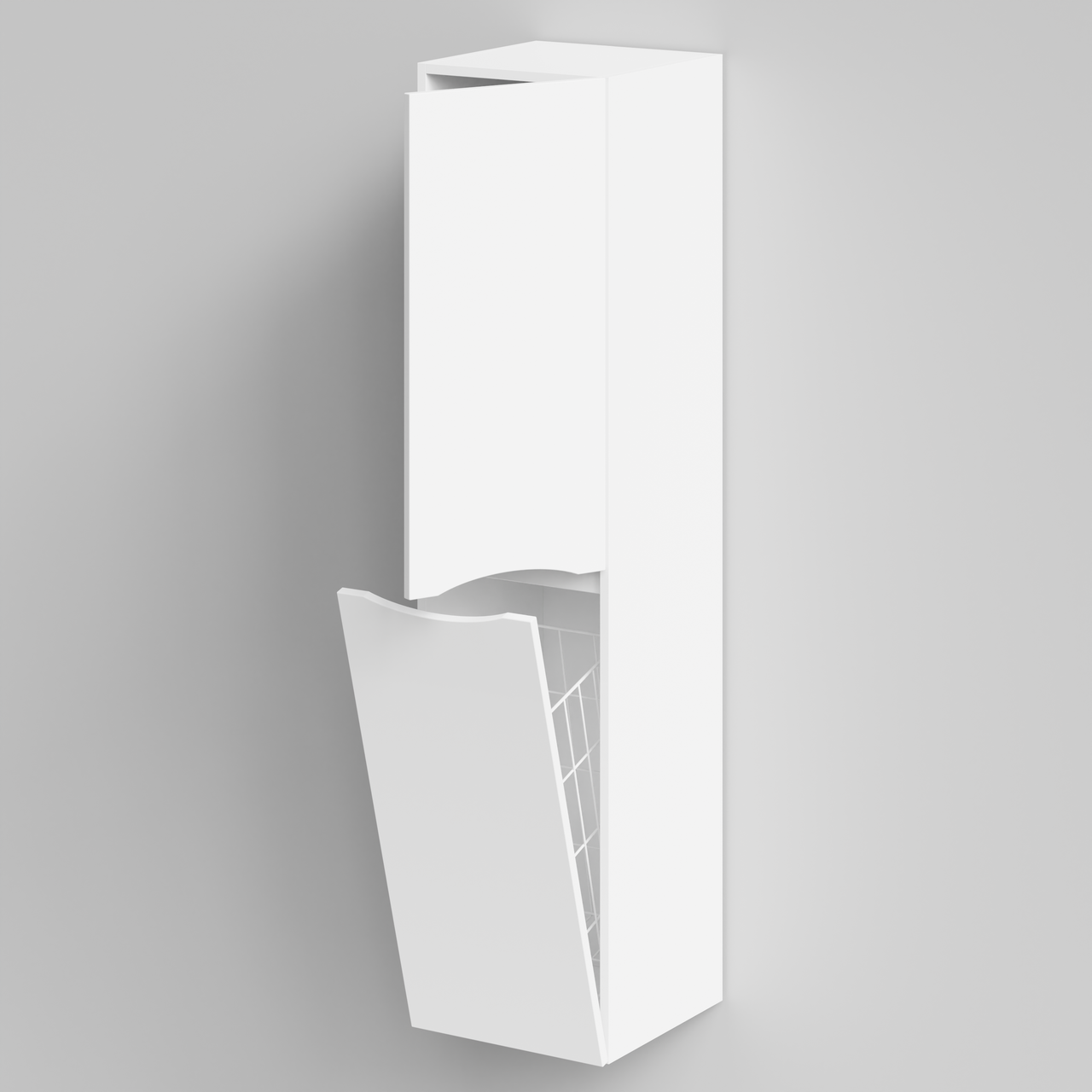 Пенал Vod-ok Лайт 35 L/R подвесной, с корзиной, белый + 13 цветов