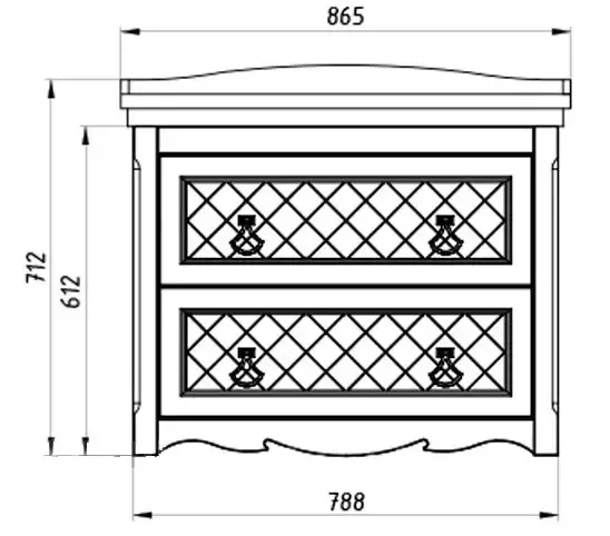 Тумба подвесная ASB Woodline Верано 85 с раковиной Модерн 85, бежевый