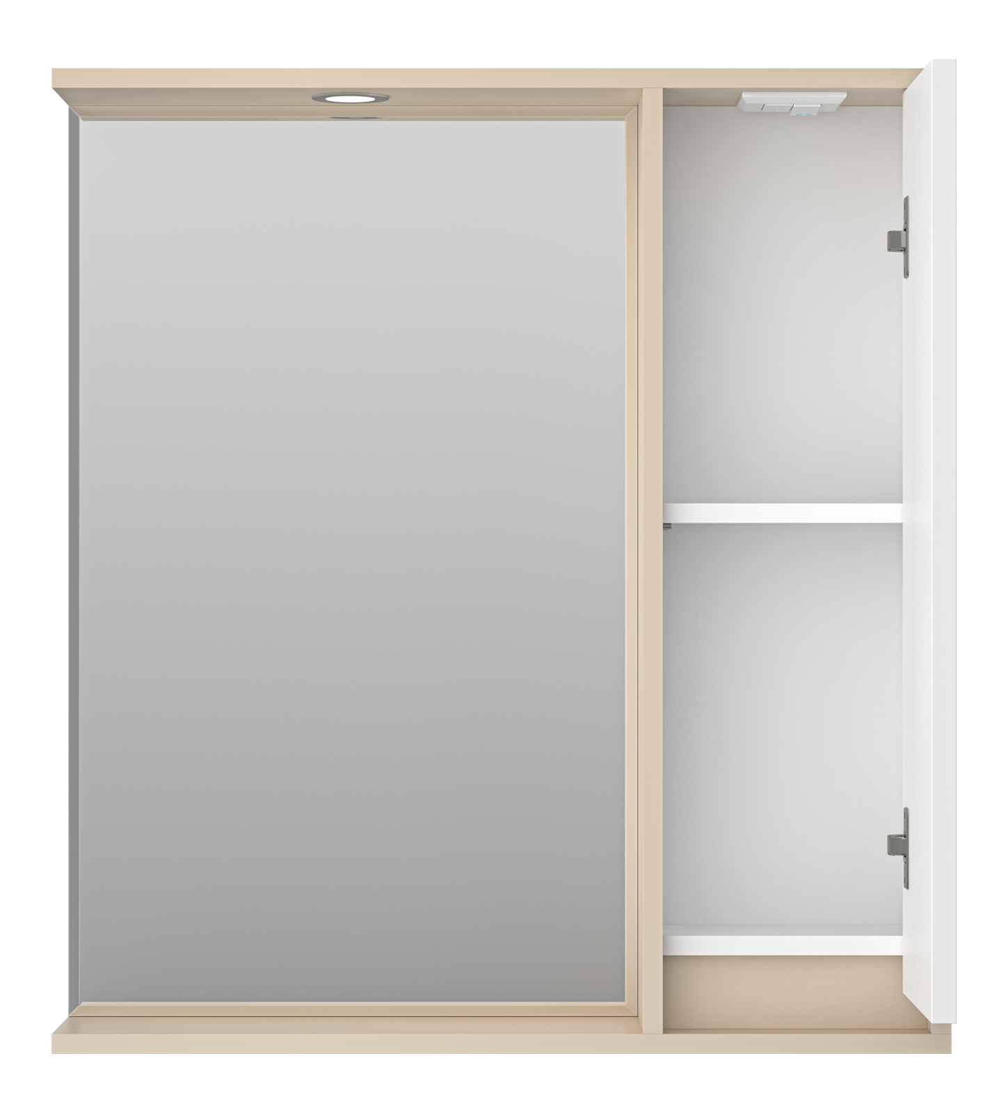 Зеркало-шкаф Brevita Balaton 75 R, белый/бежевый