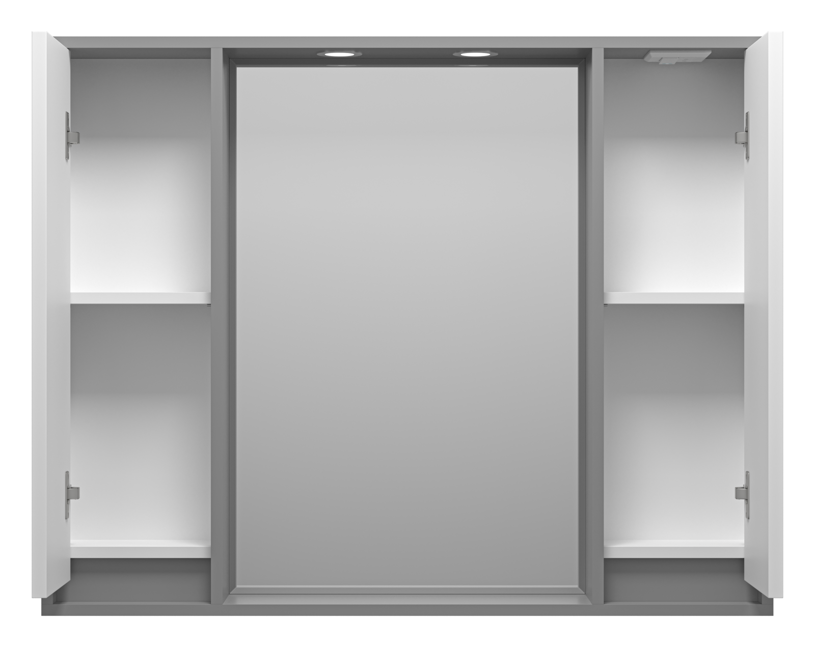 Зеркало-шкаф Brevita Balaton 100, белый/серый