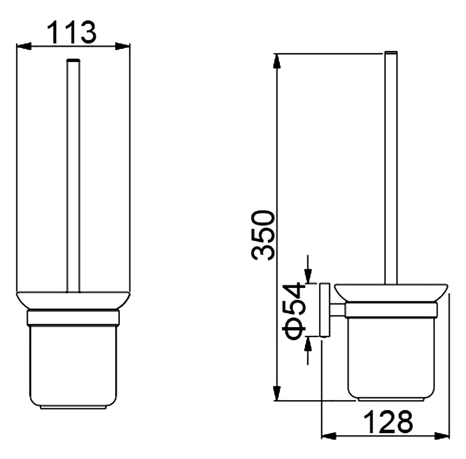 Щетка для туалета Timo Saona 13061/13 никель
