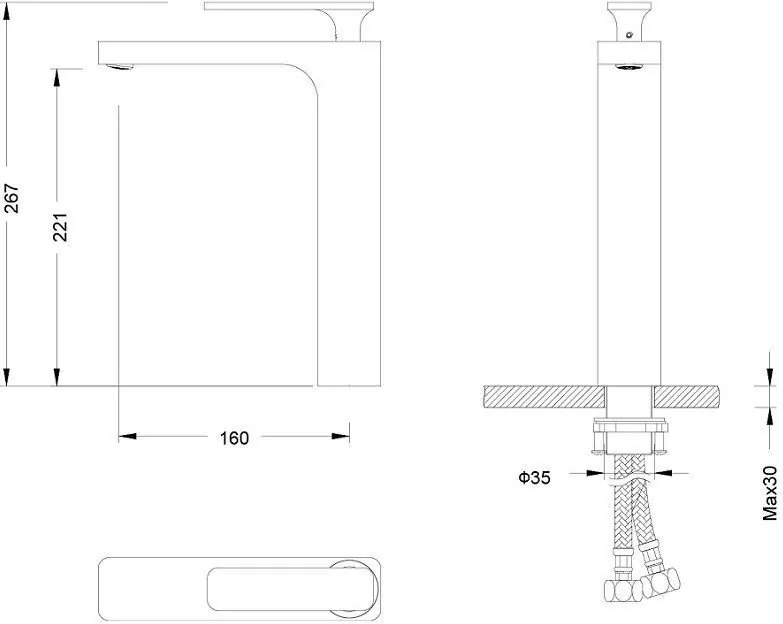 Смеситель для раковины Timo Torne 4311/00-16F хром/белый