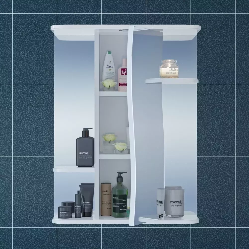 Зеркало-шкаф Санта Лира 55 свет, белый