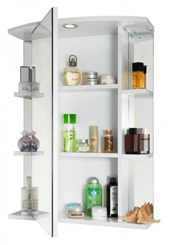 Зеркало-шкаф Vod-ok Эльба 55 L/R свет, белый