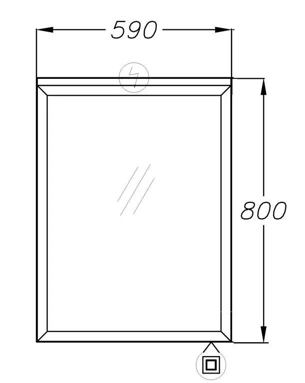 Зеркало Opadiris Фреш 59 свет, белый