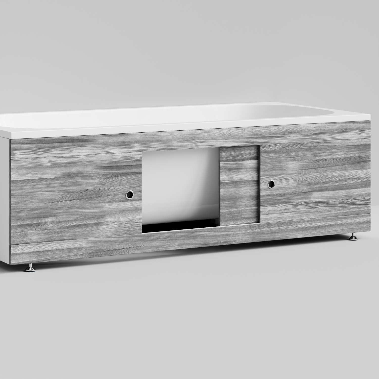 Экран под ванну Vod-ok Купе 180 раздвижной Лиственница структурная контрастно-серая