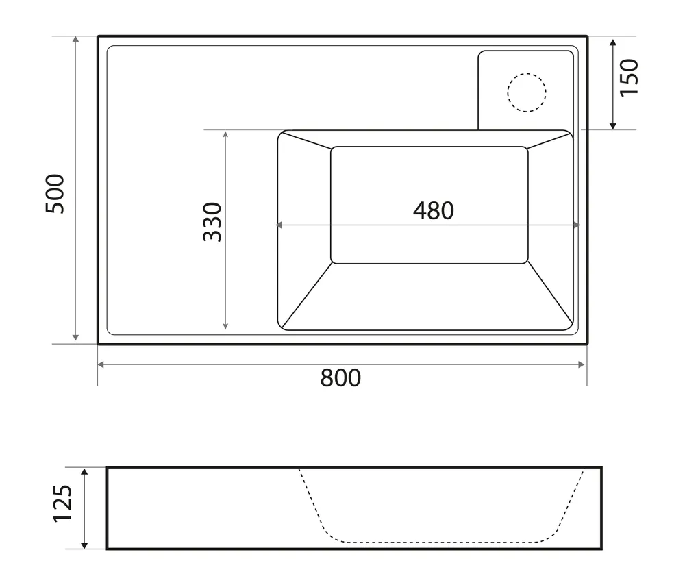 Раковина Madera Vega 80 белая