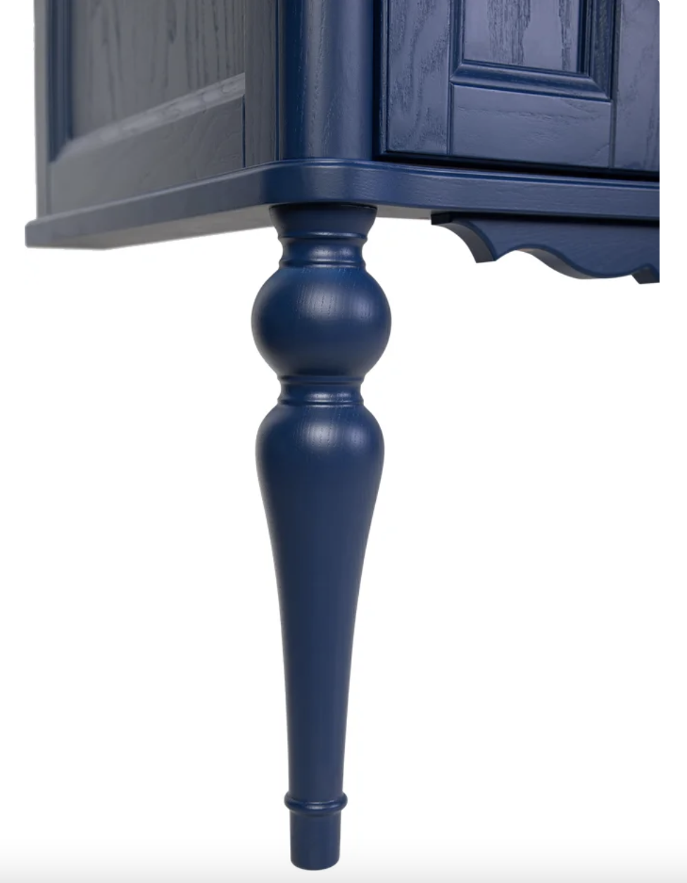 Пенал напольный ValenHouse Эстетика 50 L витрина, синий, золото