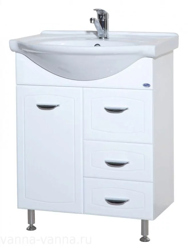 Мебель для ванной Bellezza Классик 65 комплект, напольный, белый