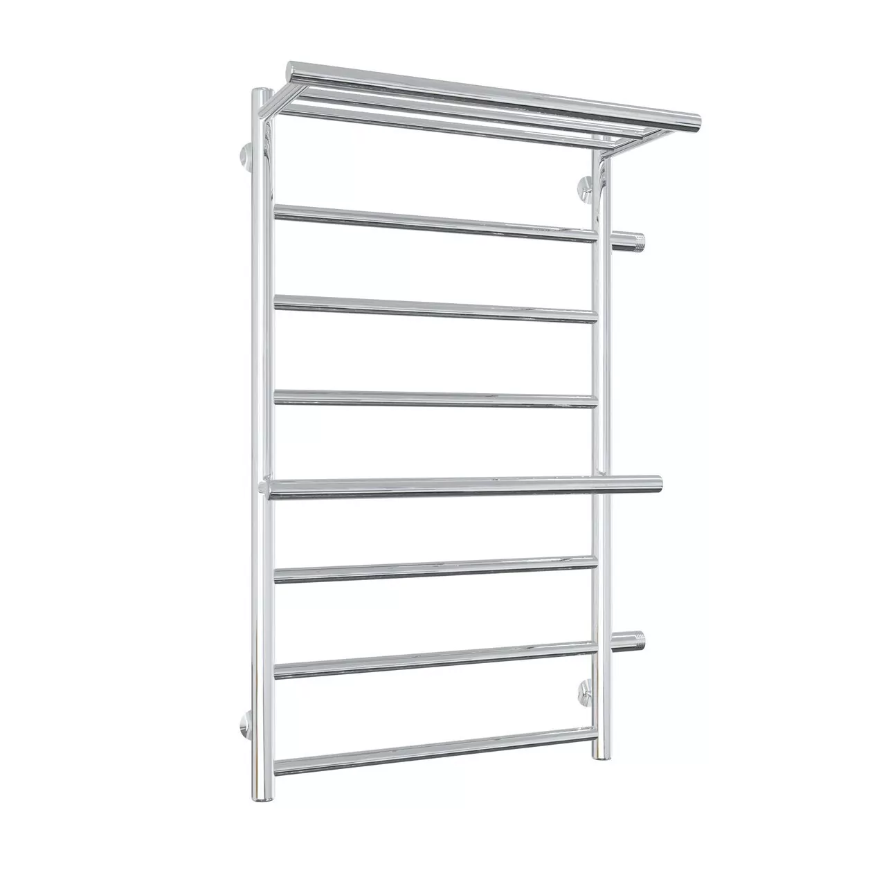 Полотенцесушитель водяной Laris Лавина П9 500х800 R МЦ 500-1, боковой, с полкой, хром