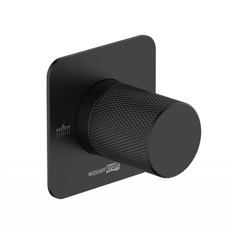 Переключатель WasserKraft A299 на 2 выхода, встраиваемый, черный Soft-touch