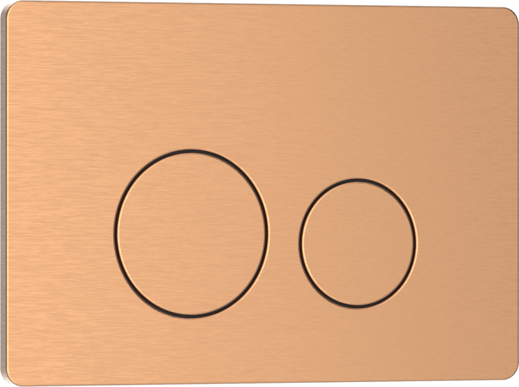 Кнопка смыва Iberica Blanca INOX-О, нержавеющая сталь, механическая, розовое золото матовое