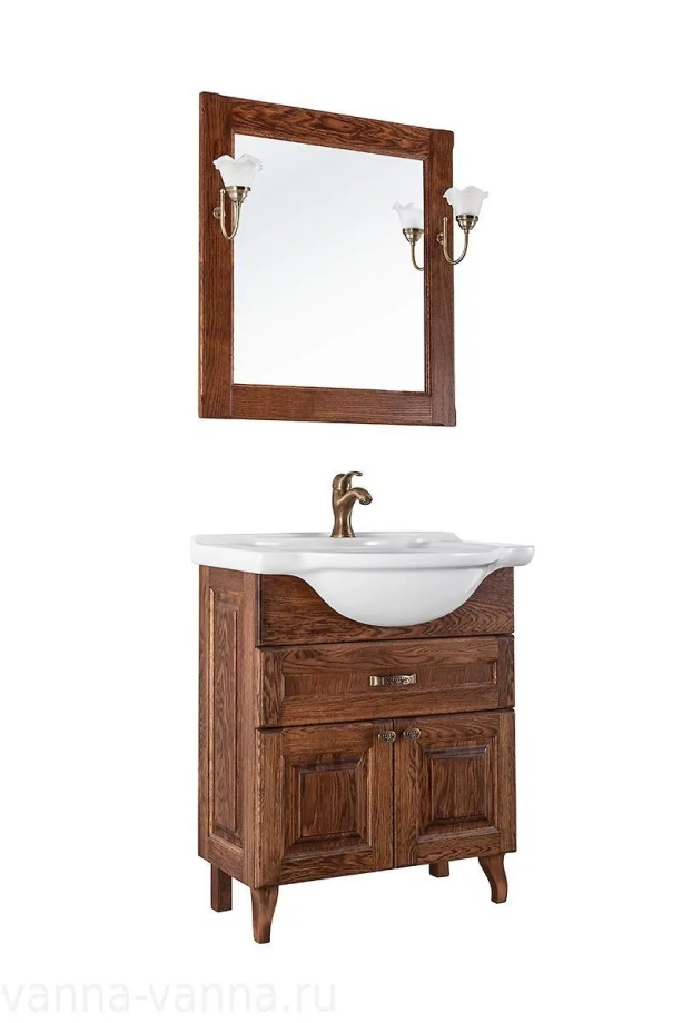 Мебель для ванной Vod-ok Elite Дубини 65 комплект, напольный, орех, венге