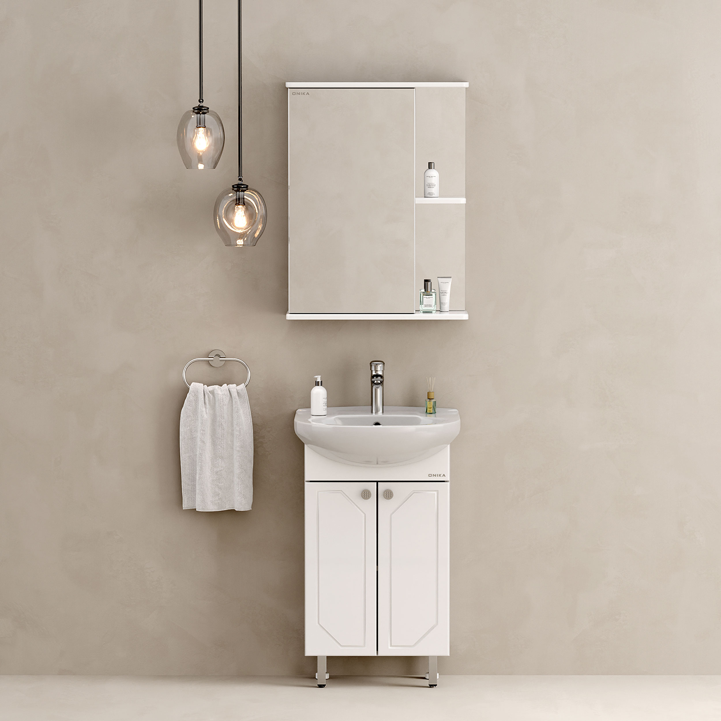 Зеркало-шкаф Onika Карина 50.00У R белый