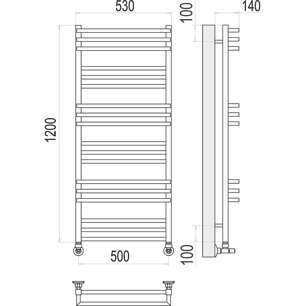 Полотенцесушитель водяной Terminus Нойс П18 50х120