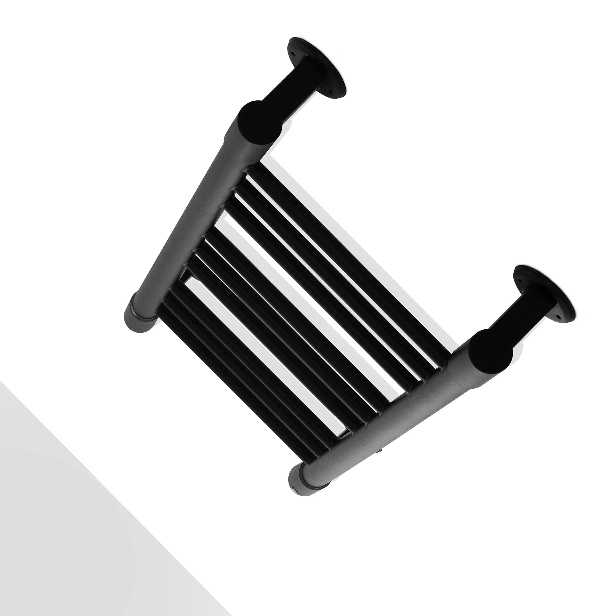 Полотенцесушитель электрический Energy Ergo2 P 850x300 черный матовый, лесенка прямая, узкий, скрытый/наружный монтаж