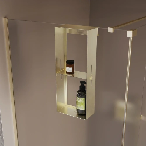 Полка для душевого ограждения Veconi Grange, 508x102x204, золото брашинг от магазина Vanna-Vanna.ru!