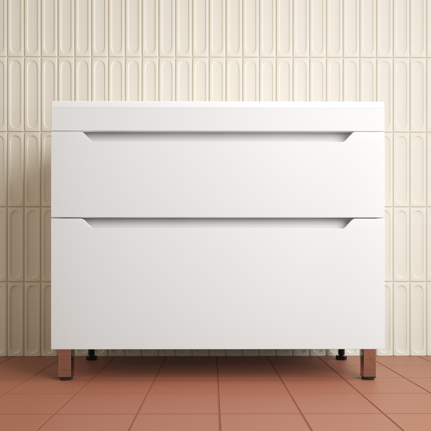 Тумба напольная Style Line Остин 100 с раковиной Фортуна 100 серый шелк, белый