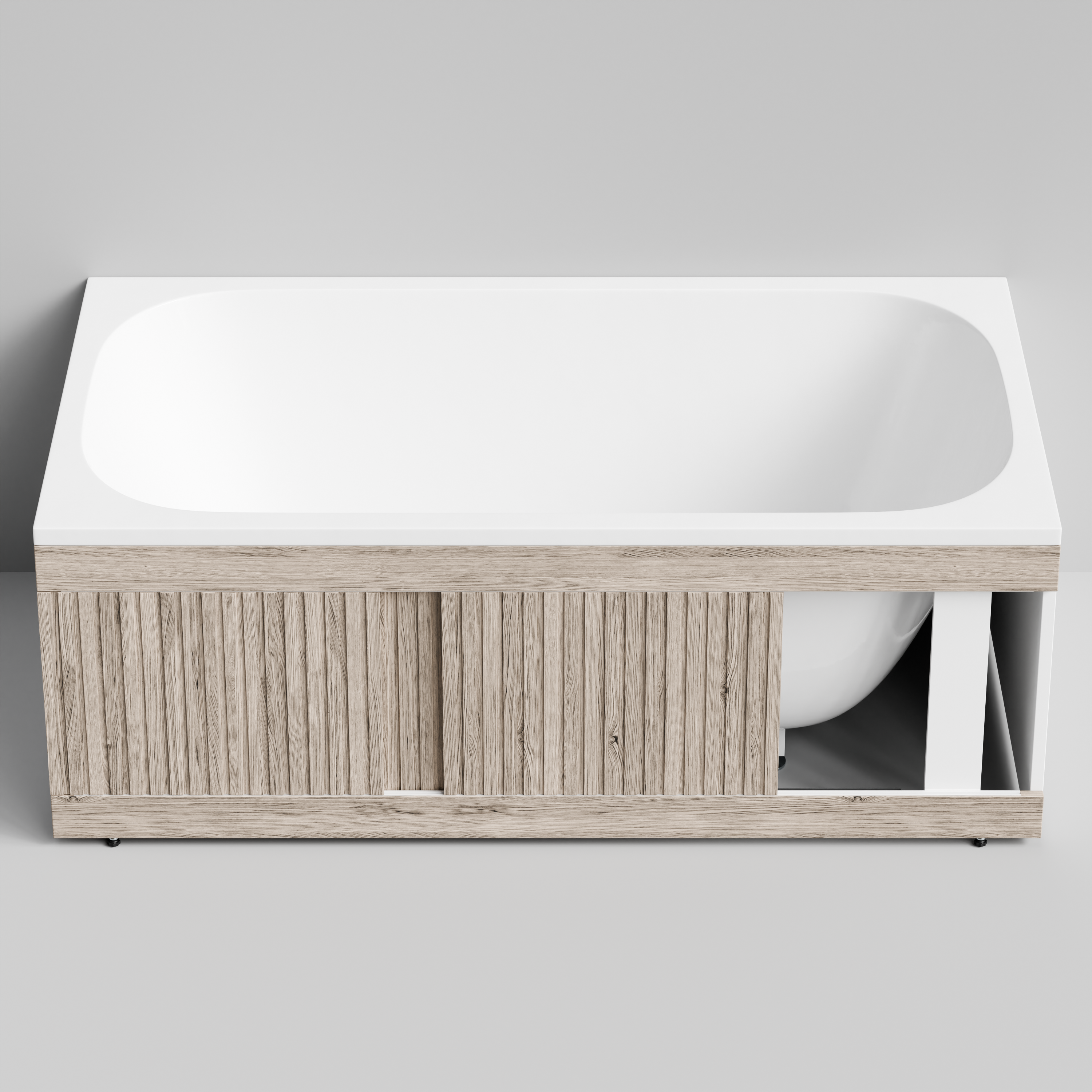 Экран под ванну Vod-ok Тач 150 раздвижной Дубослив ореховый светлый