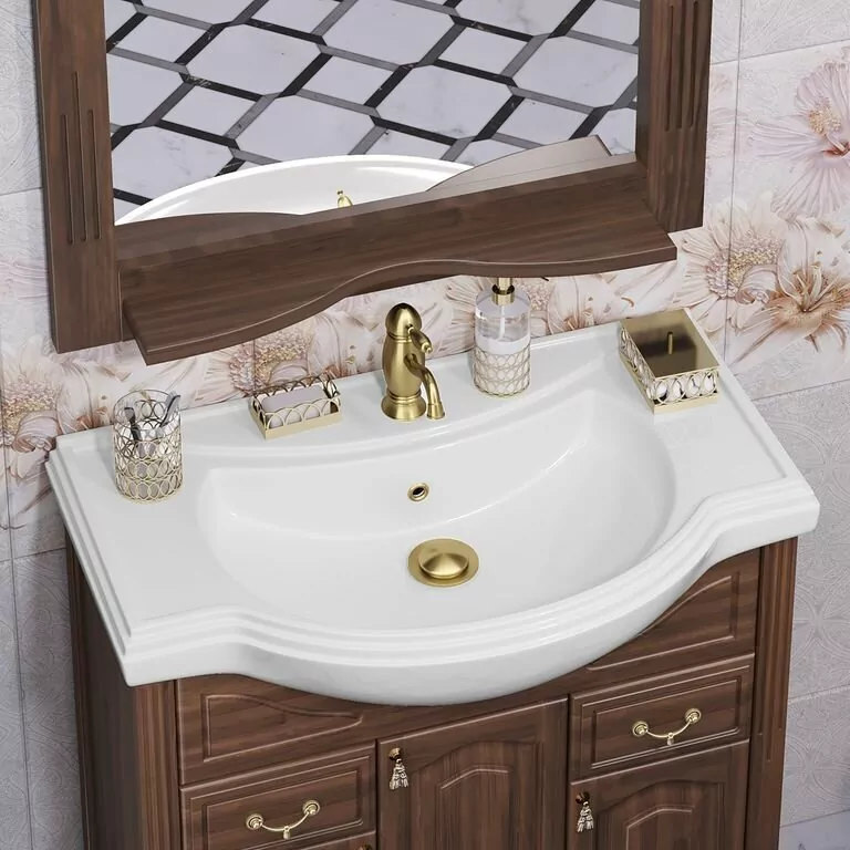 Тумба с раковиной Opadiris Риспекто 80 орех антикварный