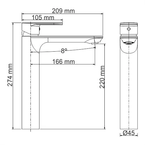 Смеситель для раковины WasserKRAFT Mindel 8503H белый Soft-touch от магазина Vanna-Vanna.ru!