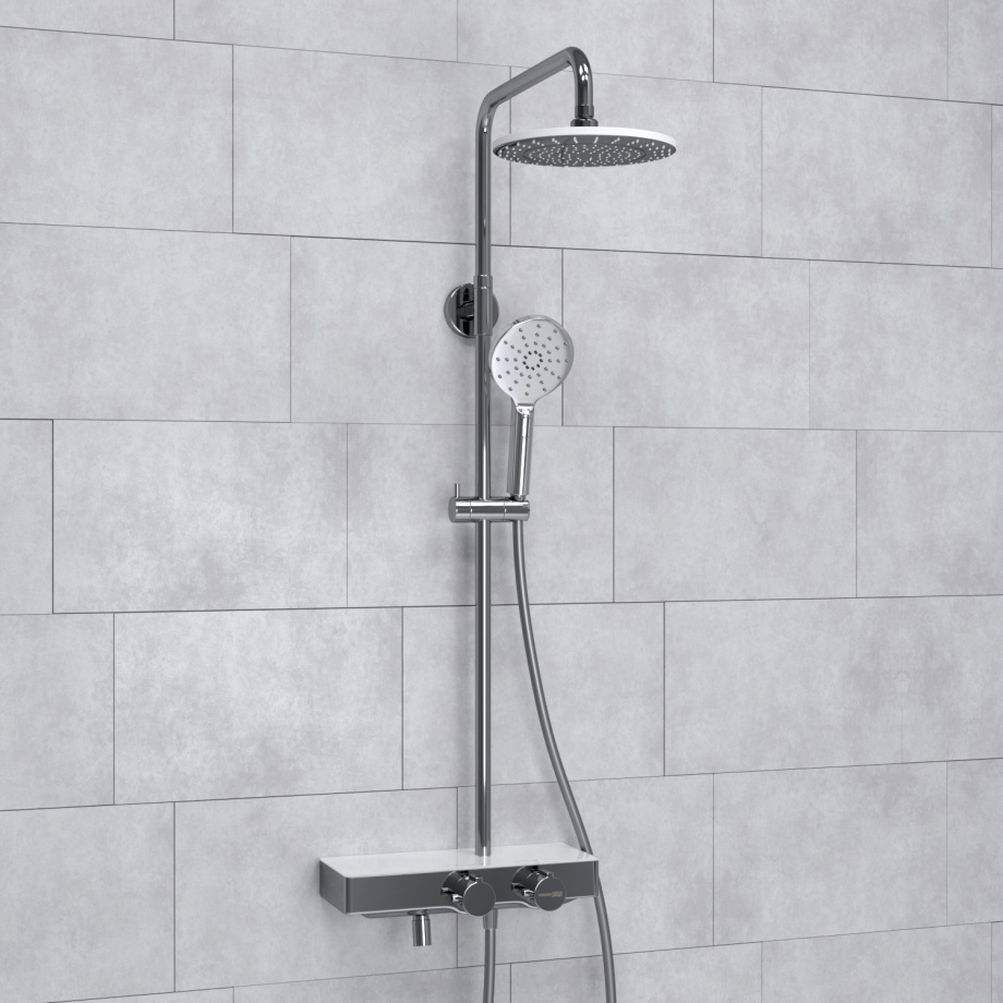 Душевая стойка WasserKraft A113.067.127.CH Thermo хром