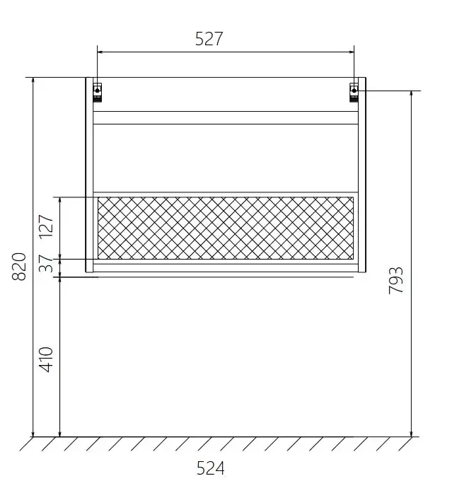 Тумба подвесная 1Marka Соната 58П с раковиной Нота New Polytitan 58, 2 ящика, белый