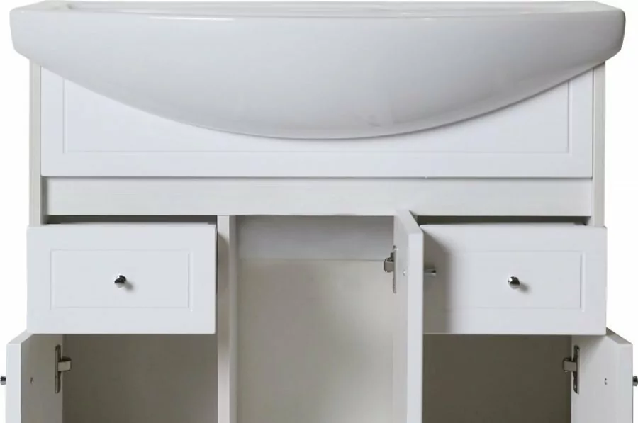 Мебель для ванной Асб-мебель Орхидея 80 комплект, напольный, белое дерево