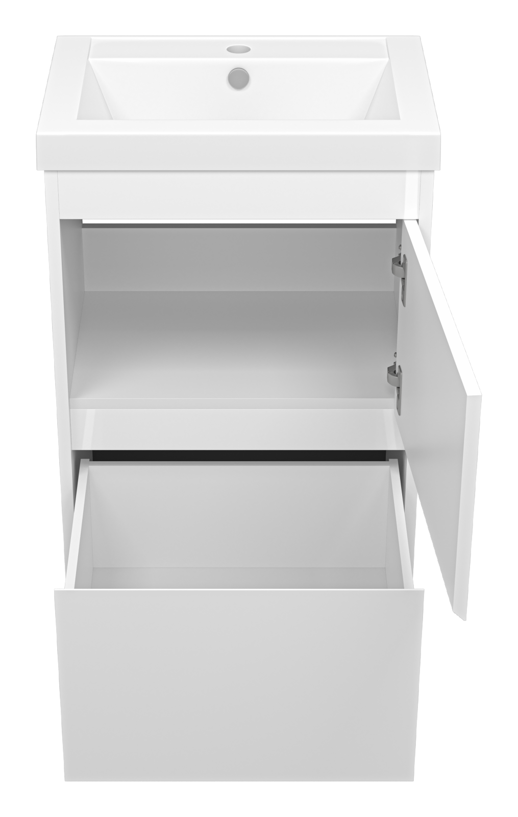 Тумба с раковиной Misty Алиса 50 белый