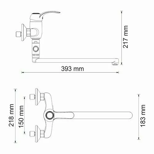 Смеситель для ванны WasserKraft Isar 1302L темная бронза